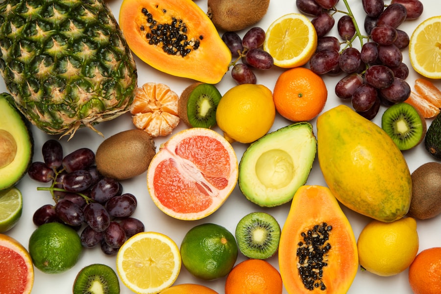 Assorted tropical fruits